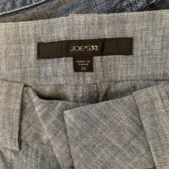 Joes Chambray Pants Women's 26 Wide Leg Light Weight Blue Mid Rise Casual - Picture 1 of 5